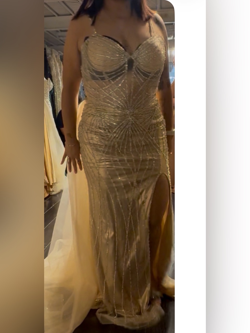 Gold Dress With Tail